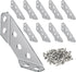 UBANU Universal Furniture Corner Brace Connector with Screws, 10 Pack Stainless Steel Angle
