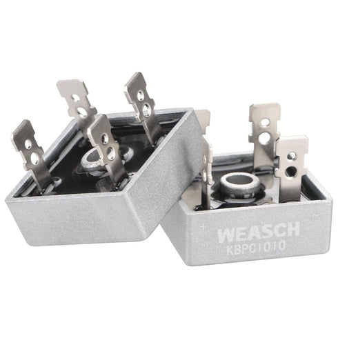 2Pcs Bridge Rectifier Diode, KBPC1010, AC to DC, 1000V 10A Full Wave Single Phase Bridge Rectifier (2)