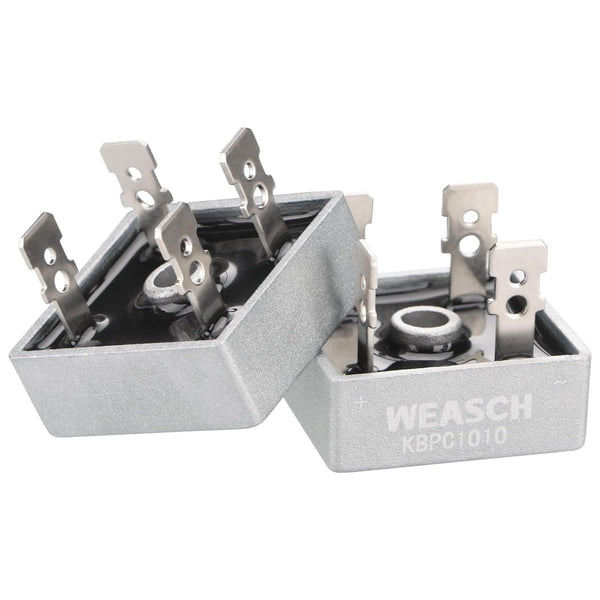 2Pcs Bridge Rectifier Diode, KBPC1010, AC to DC, 1000V 10A Full Wave Single Phase Bridge Rectifier (2)