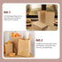 100pcs 18x11x32cm Small Brown Kraft Paper Bags Greaseproof Multi-function Bakery Bread and Sandwich Food Storage Bags