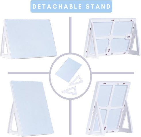 Small Desktop Dry Erase Board - A5 Whiteboard with Stand, 8.3 x 5.8 Inches, Includes Dry Erase Marker