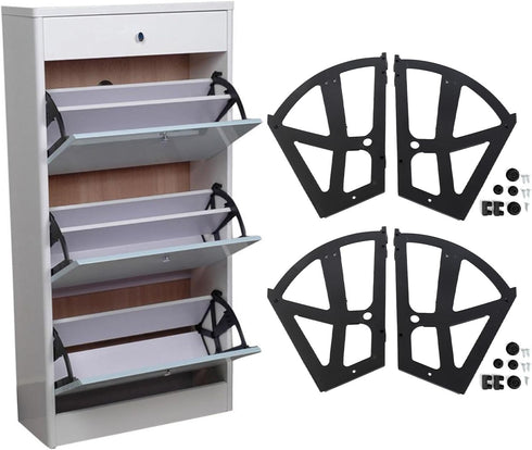 Denash 4Pcs/Set Furniture Shoes Drawer Cabinet Hinge,Strong Bearing Capacity Shoes Cabinet Hinge Racks,Shoes