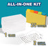 H4D 3x5 Inches 25 Index Card Holder with Plastic Dividers, Clear