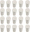 20 Pcs 000# White Solid Rubber Stoppers, Tapered Lab Plugs, Dia. 13mm x Dia. 8mm, Height 17mm