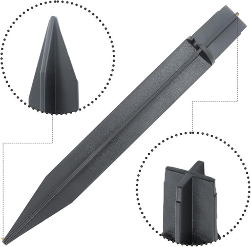 8PCS 8.25 Inch Torch Stake Pathway Light Replacement, Plastic Solar Stake for Garden and Pathway Lamps (Head Dia