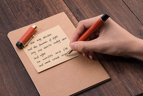 Jinhao 100 Fountain Pen, Classic Celluloid Style, #6 Nib Smooth Writing Instrument with Refillable Converter and Pen