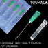 100Pack 21Ga 1 1/2Inch Disposable Lab Supplies with Cap, Individually Sealed Wrapped