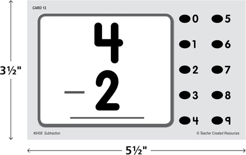 Power Pen Learning Cards: Subtraction by Teacher Created Resources (6458) Medium