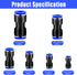 120 Pcs Straight Push Connectors, 4 6 8 10 12 mm Air Hose Fittings Quick Release Pneumatic Connectors Plastic Push to Connect Fittings Kit Straight Tube Air Line Fittings by Aemygo
