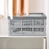 Doryh 34 2-Pack L Plastic Crates, Collapsible Storage Crates/Stackable Storage Container Basket