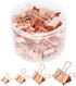 Binder Clip Paper Clamps - Assorted Sizes (Mini, Small, Medium, Large), 100 Pcs Clips for Office School