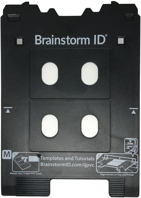 Brainstorm ID Inkjet PVC Card Tray for Canon M Tray Printers, Compatible with PIXMA TS80XX, TS81XX, TS90XX, TS91XX