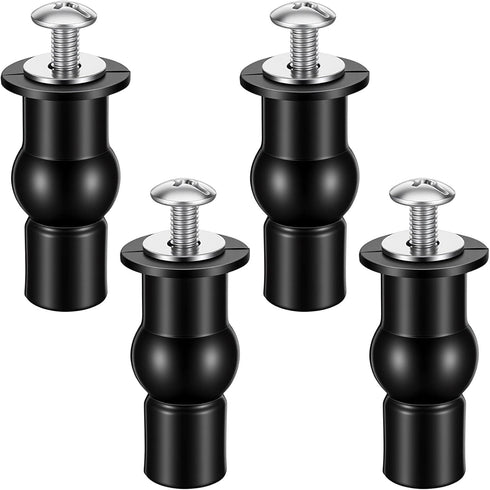 Xinjoduz 4 Set Stainless Steel Toilet Seat Bolts, 10mm Toilet Seat Screws Replacement