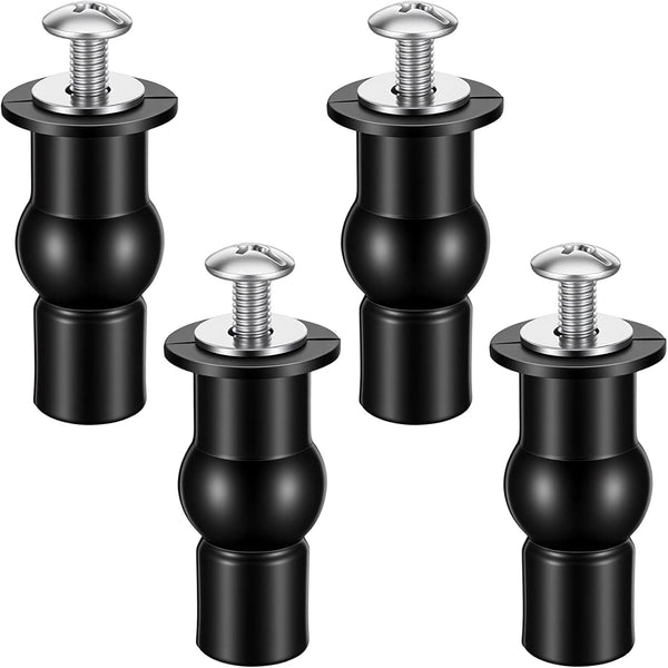 Xinjoduz 4 Set Stainless Steel Toilet Seat Bolts, 10mm Toilet Seat Screws Replacement