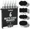 Chalkola White Chalk Markers, 6 Pack Dry Erase Liquid Pens for Chalkboard, Window, Bistro, Signs, 6mm Tip + 50 Labels