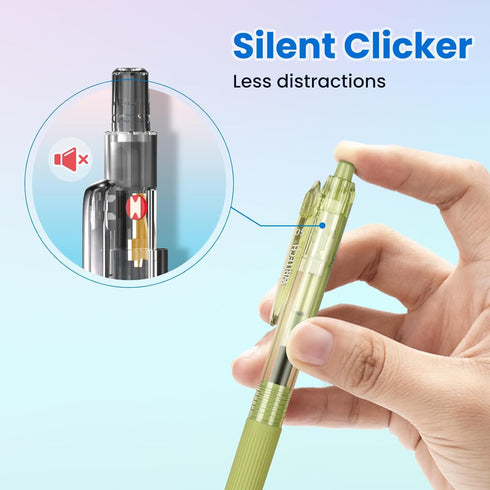 WRITECH 8ct Gel Pens - Fine Point 0.5mm Multicolor Ink, Smooth Writing, No Smear for Journaling, Drawing