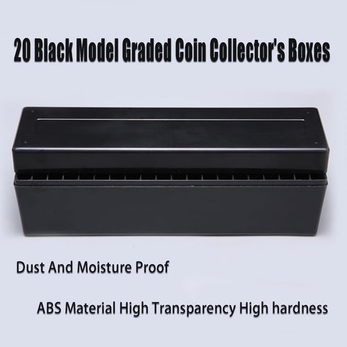 MUDOR Coin Slab Storage Box, Plastic Coin Slab Holder for Coin Collectors, Coin Holder Case Compatible with 20 Slab PCCB PCGS Coin Holders, Olny Box by MUDOR