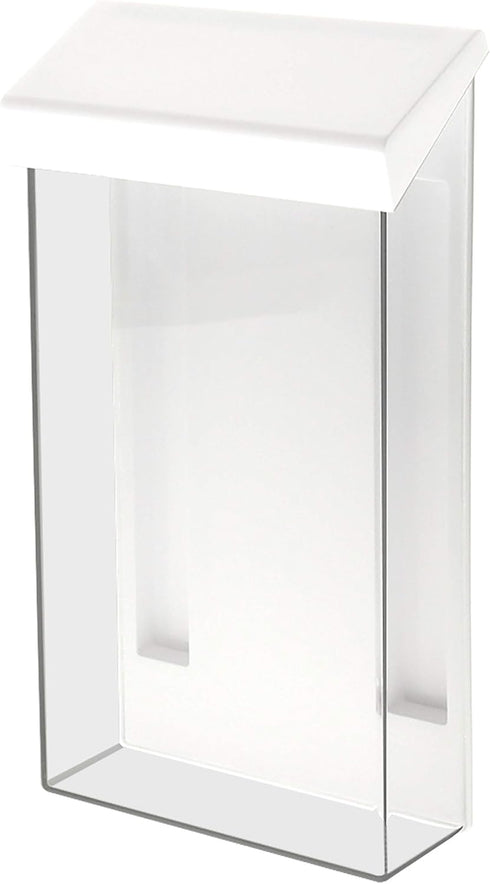 Marketing Holders Outdoor Brochure Holder Box Clear with White Lid for 4" x 9" Trifolds