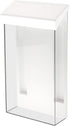 Marketing Holders Outdoor Brochure Holder Box Clear with White Lid for 4" x 9" Trifolds
