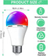 Rechargeable Battery Operated Light Bulb, E26 Dimmable Color Light Bulb, 40W Equivalent, 2-Pack
