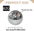 CQnodoit 3 M6 0.98" Silver Metal Ball Lamp Finials Pcs Screw-On Lighting Toppers Thread Diameter Decorative Knob