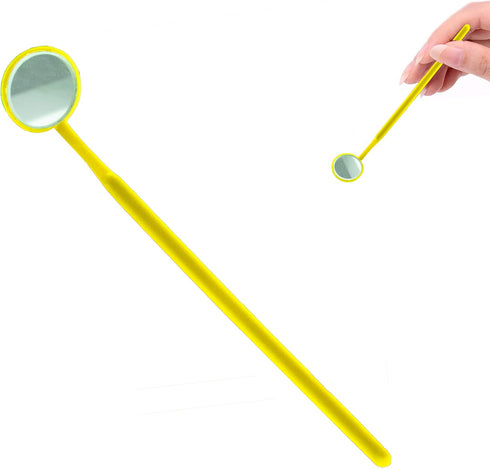 YNR Oral Dentistry Dental Oral Hygiene Mouth Mirror Plastic Handle,Dentist Tool for Teeth Cleaning Inspection Daily Use