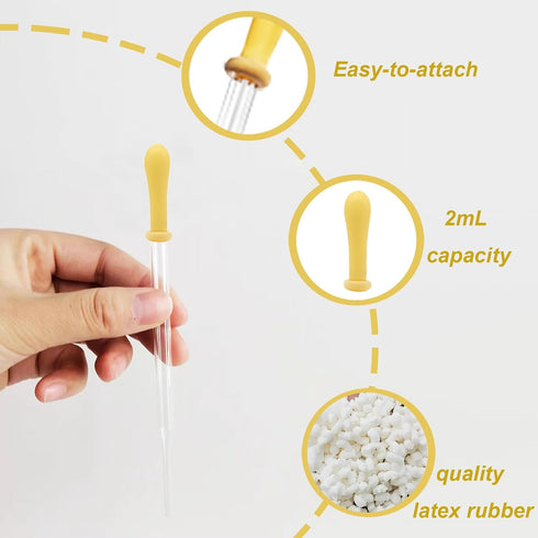 Latex Dropper Bulbs for Labs Pipet - 2ml, Pack of 100