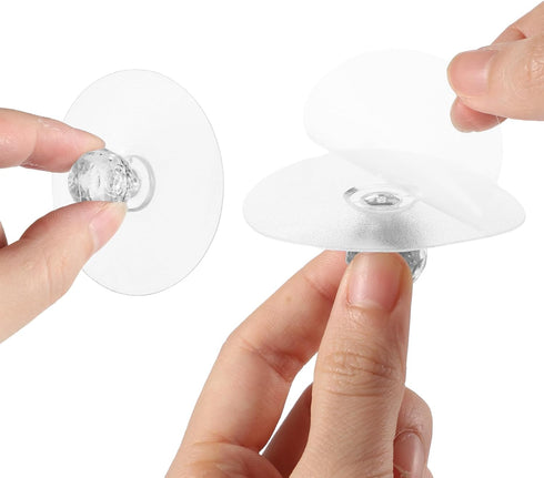4 Pcs Self Adhesive Cabinet Drawer Pull Knobs, Clear Acrylic Crystal Diamond Shaped Pulls for Furniture