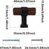 bociloy 4Pcs 1.57 Walnut Wood Drawer Pulls, Single Hole Kitchen Cabinet Hardware Handles, Metal and Wooden Cabinet