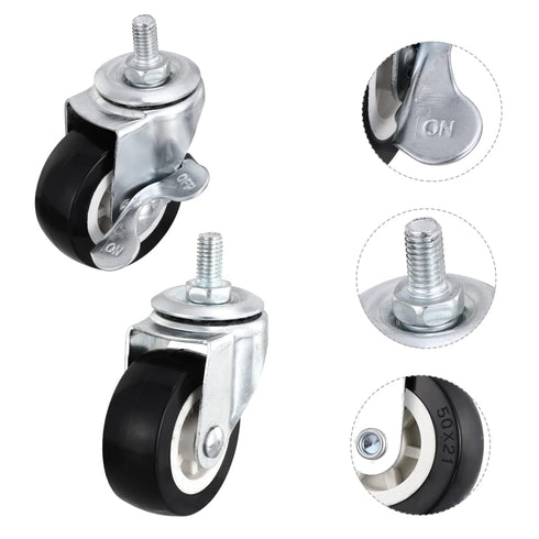 4pcs ULTECHNOVO Swivel Casters Heavy Duty Locking Caster Wheels Wheel Furniture Movers Quiet Rolling for Carts