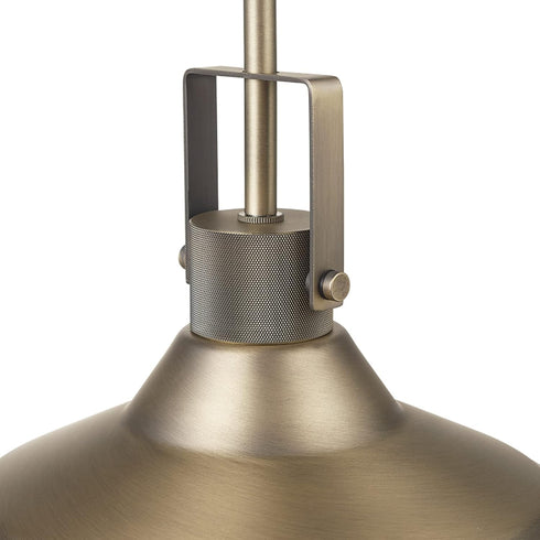 65475 1-Light GLOBE Electric Pendant Light Fixture, Matte Brass, Textured Socket, Dining Room Fixture, Kitchen Island
