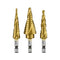NEIKO 10181A Step Drill Bit Set, 3 Piece, Spiral Grooved for Faster Drilling, Unibit Cone Drill Bits