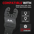 Oscillating Saw Blades for Wood, 6 PCS Multitool Blades for Wood, Plastic, Curved Edge Long Power Tool Blades
