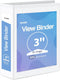 SUNEE 3 Ring Binder, 3 Inch, Clear View PVC-Free, Fits 8.5x11 Inches for School or Office