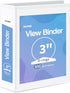 SUNEE 3 Ring Binder, 3 Inch, Clear View PVC-Free, Fits 8.5x11 Inches for School or Office