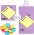 HappyHapi 36-Pads Sticky Notes, 3x3 in, 80 Sheets/Pad, 8 Bright Colors, Bulk Vibrant Sticky Notes, 2880 Sheets Total