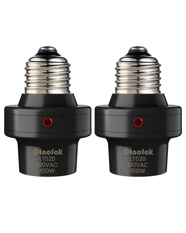 Light Sensor Socket, E26/E27 Light Bulb Socket, Automatic Dusk to Dawn Photocell