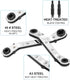 WADEO HVAC Service Wrench Set, 4 Sizes, Hex Bit Adapter, Compact Design, Suitable for Air Conditioning and Refrigeration Equipment Repair by WADEO