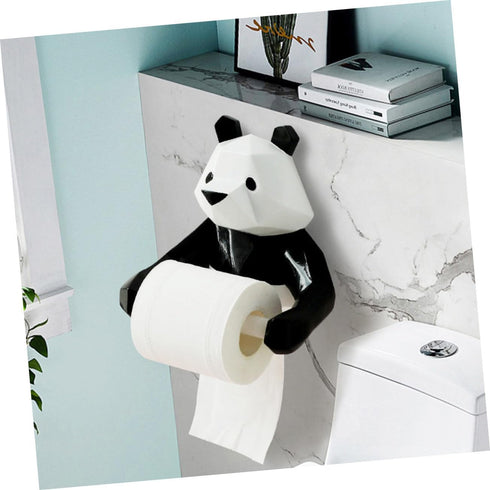 Panda-Themed Wall-Mounted Tissue Rack - Easy Installation