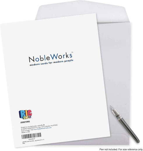 NobleWorks Jumbo Sorry Greeting Card (1 Pack) 8.5 x 11 Inch with Envelope, A Big Sorry from Little Me J2087SRG