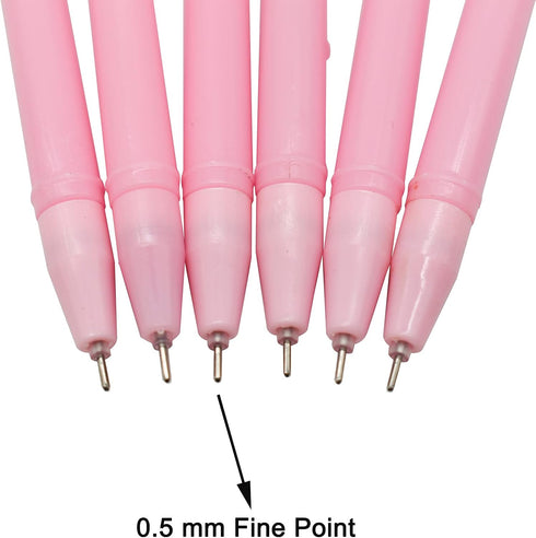Maydahui 12 PCS Flamingo Gel Pen - Cute Cartoon Animal Pens with Pretty Crown Design, Black Ink for Party Favors