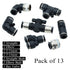 Beduan Pneumatic Push to Connect Fittings Kit, 10mm Tube OD x 1/2 inch NPT, 13 Pcs Quick Fittings