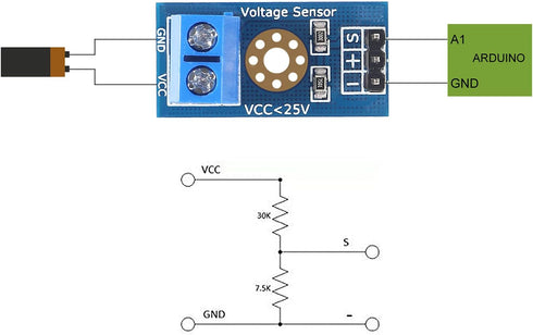 3pcs ACS712 Hall Effect Current Sensor Module 30A Range + 3pcs DC0-25V Voltage Tester Module for Arduino Raspberry Pi