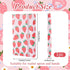 Server Books Cute Pink Waitress Book with Zipper Strawberry Leather Server Notebooks with Pocket Money Organizer Wallet