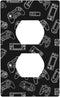Moslion Video Game Controller Wall Plate Outlet Cover Play Game Device Black Duplex