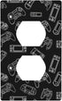 Moslion Video Game Controller Wall Plate Outlet Cover Play Game Device Black Duplex