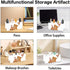 Ainavmxzs 4 Cute Brown Bear Acrylic Bow Pencil Holder With Compartments Hair Stuff Organizer Makeup Storage Bar Cart