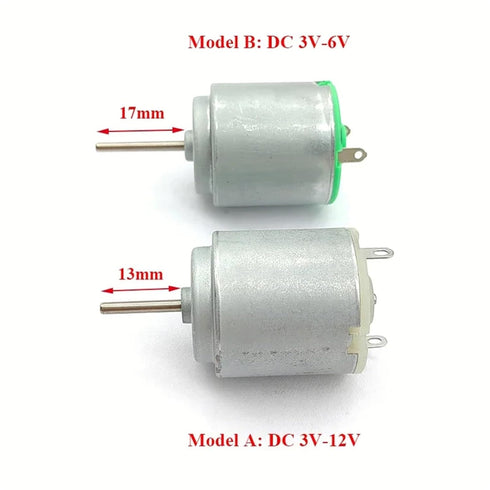 CFNXKTWBR 1PC R260 3V-6V 3V-12V 24mm 3V-12V) Mini Electric Motor / High Speed Micro Round Motor Long Shaft DIY Toy Car
