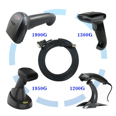 RS232 5V, 3m 1902G-SR 1902HHD 1200G 1452G (3M 9FT RS232 VOTTAN Cable Type A, Stright Scanner Cable Compatible