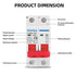 DC Miniature Circuit Breaker 2P 1000V 63A Solar Mini Circuit Breaker Thermal Magnetic Trip DIN Rail Mount